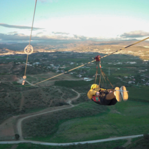 Super zip-line jump