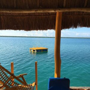 Jungle day pass in front of the Bacalar Lagoon