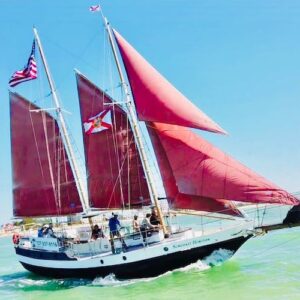 Day sailing experience with a gaff-rigged schooner in Tampa Bay