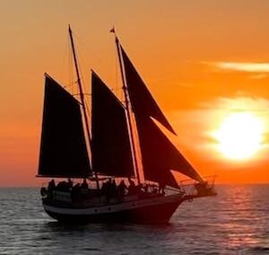 Sunset sailing experience with a gaff-rigged schooner in Tampa Bay