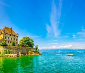 Bus trip to Yvoire from Geneva with boat cruise