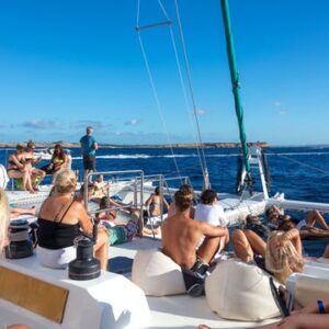 Formentera and s’Espalmador Catamaran Cruise with BBQ