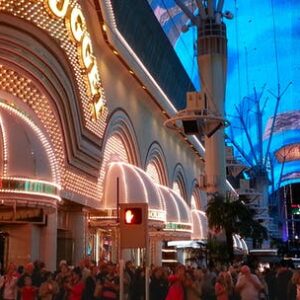 Downtown Las Vegas Fremont Street after dark