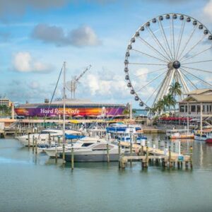 Miami 90-minute Biscayne Bay cruise with optional hop-on hop-off bus and Skyviews wheel