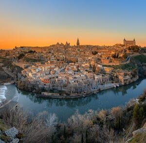 Toledo hot-air balloon flight with transfer from Madrid
