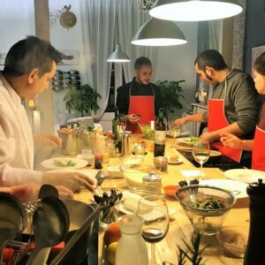 Mediterranean cooking class, tapas sampling and dinner